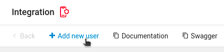 The Add new user link on the DanDomain Integration page