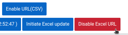 The Disable Excel URL button