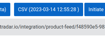 The CSV button with date and time and the CSV web address below it