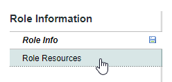 Role Information with Role Resources selected