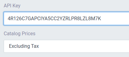 NetRadar.io integration settings with the API key and Catalog Prices set to Excluding Tax