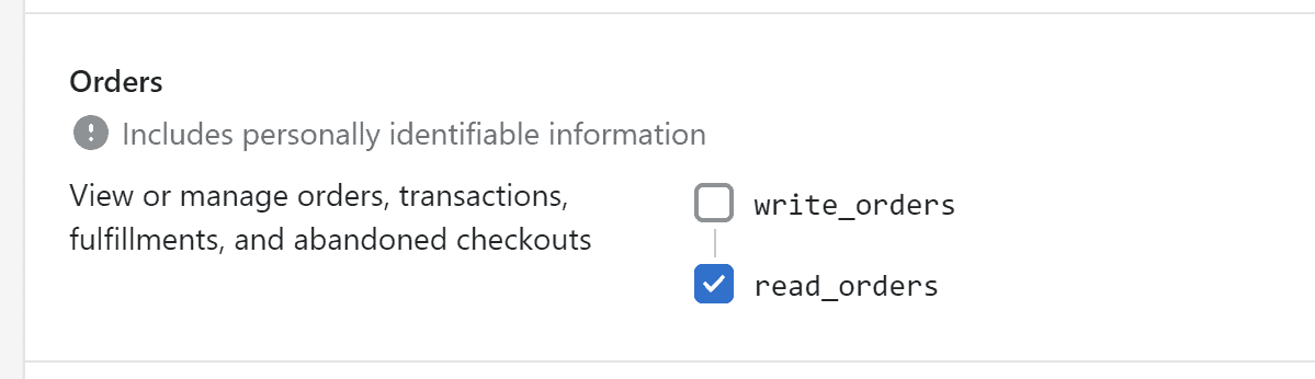 Orders: read_orders selected