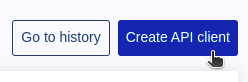 The Create API client button in SmartWeb