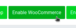 The Enable WooCommerce button in NetRadar.io